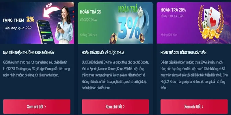 Hoàn trả cao và các chương trình VIP